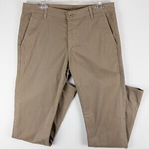 AG Slim Fit Chino Pants 33x33 Beige Stretch Lux Line Twill by Goldschmied